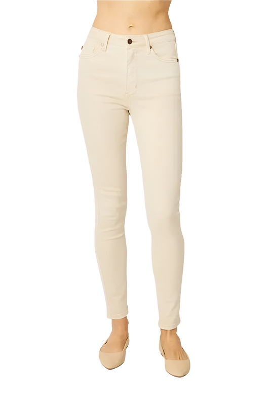 Judy Blue Full Size Garment Dyed Tummy Control Skinny Jeans